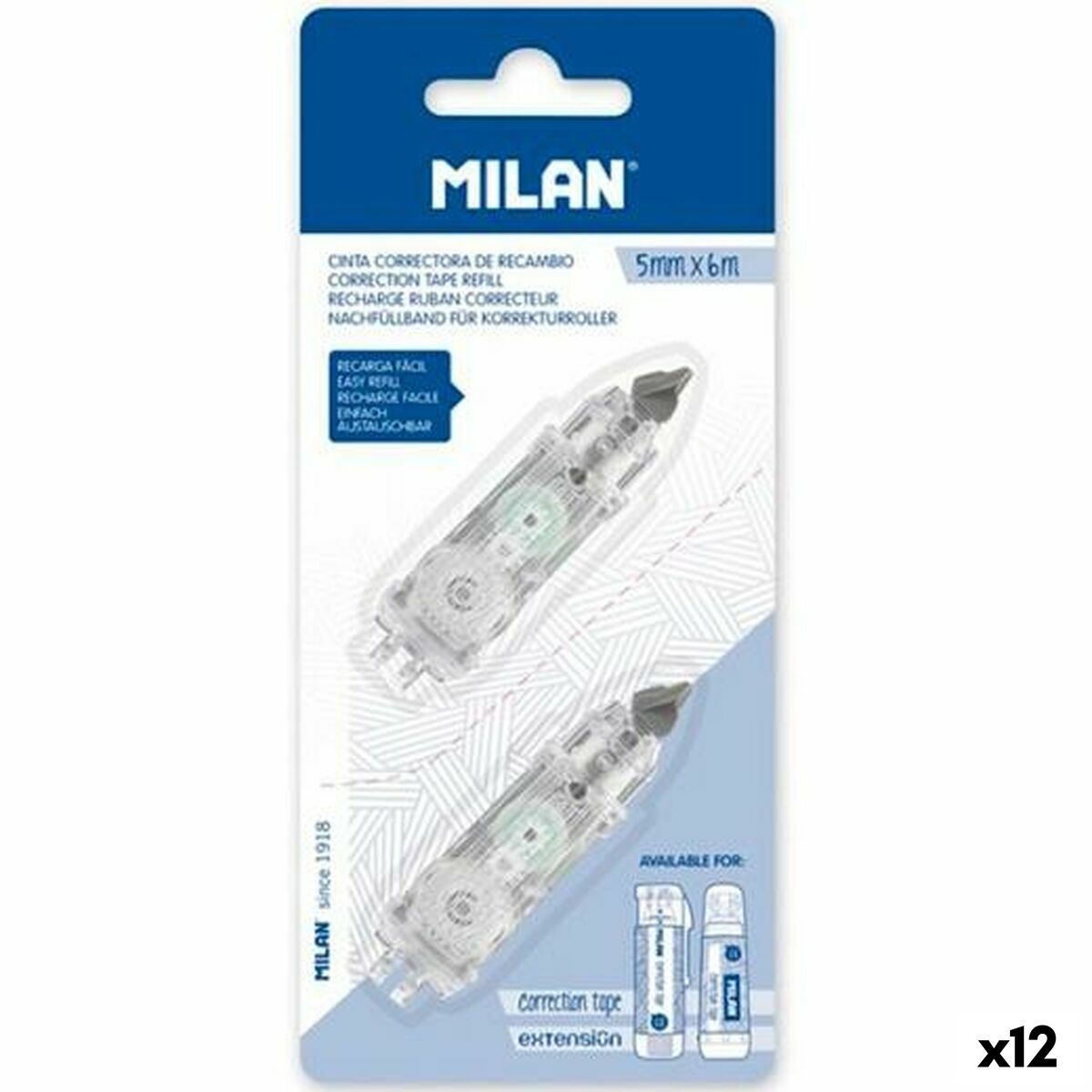 Fita Corretora Milan (2 Peças) (12 Unidades)