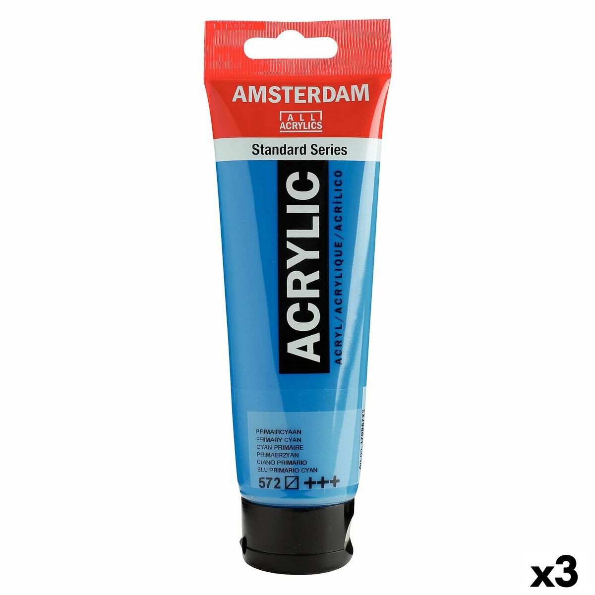 Tinta acrílica Talens Amsterdam Ciano 120 ml (3 Unidades)