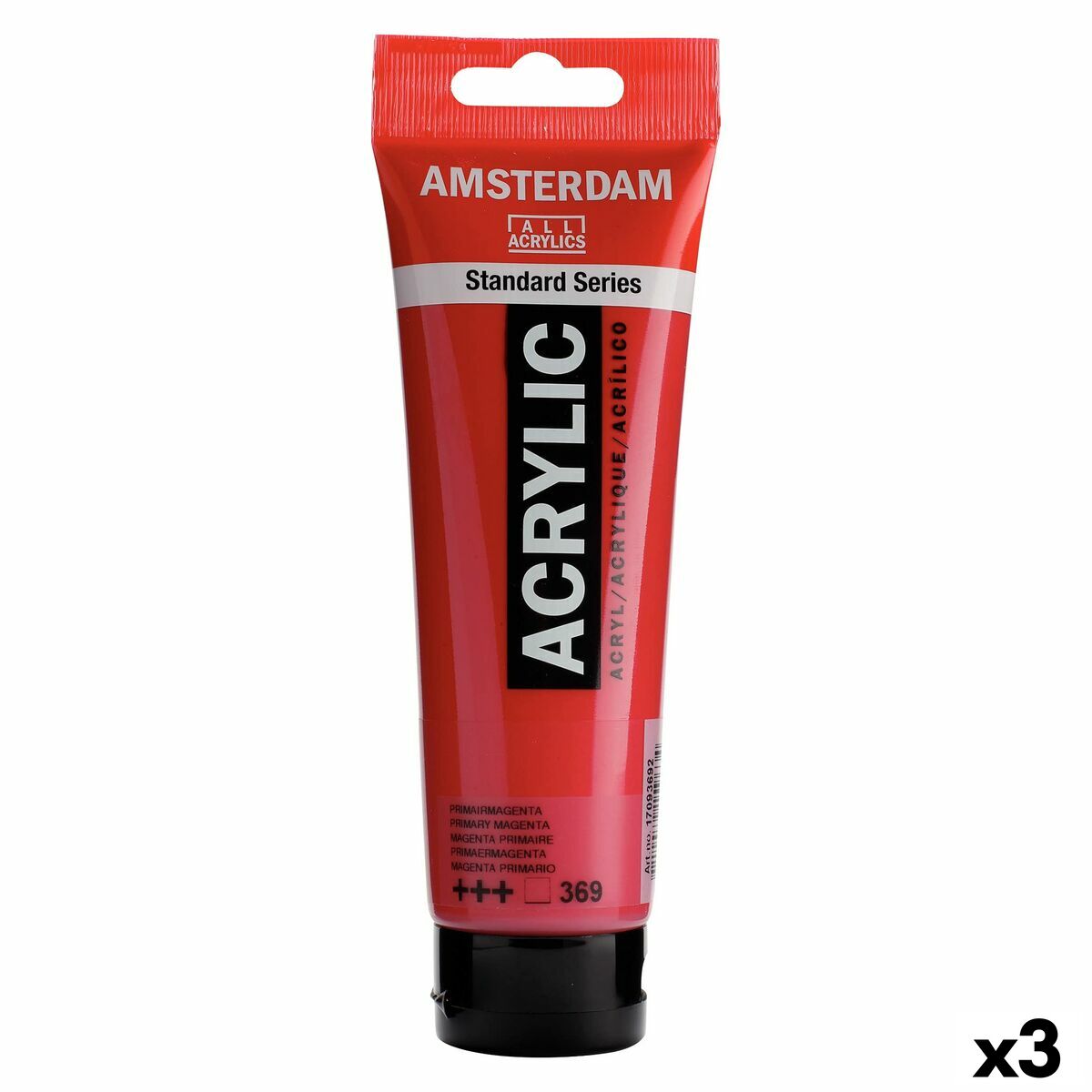 Tinta acrílica Talens Amsterdam Magenta 120 ml (3 Unidades)