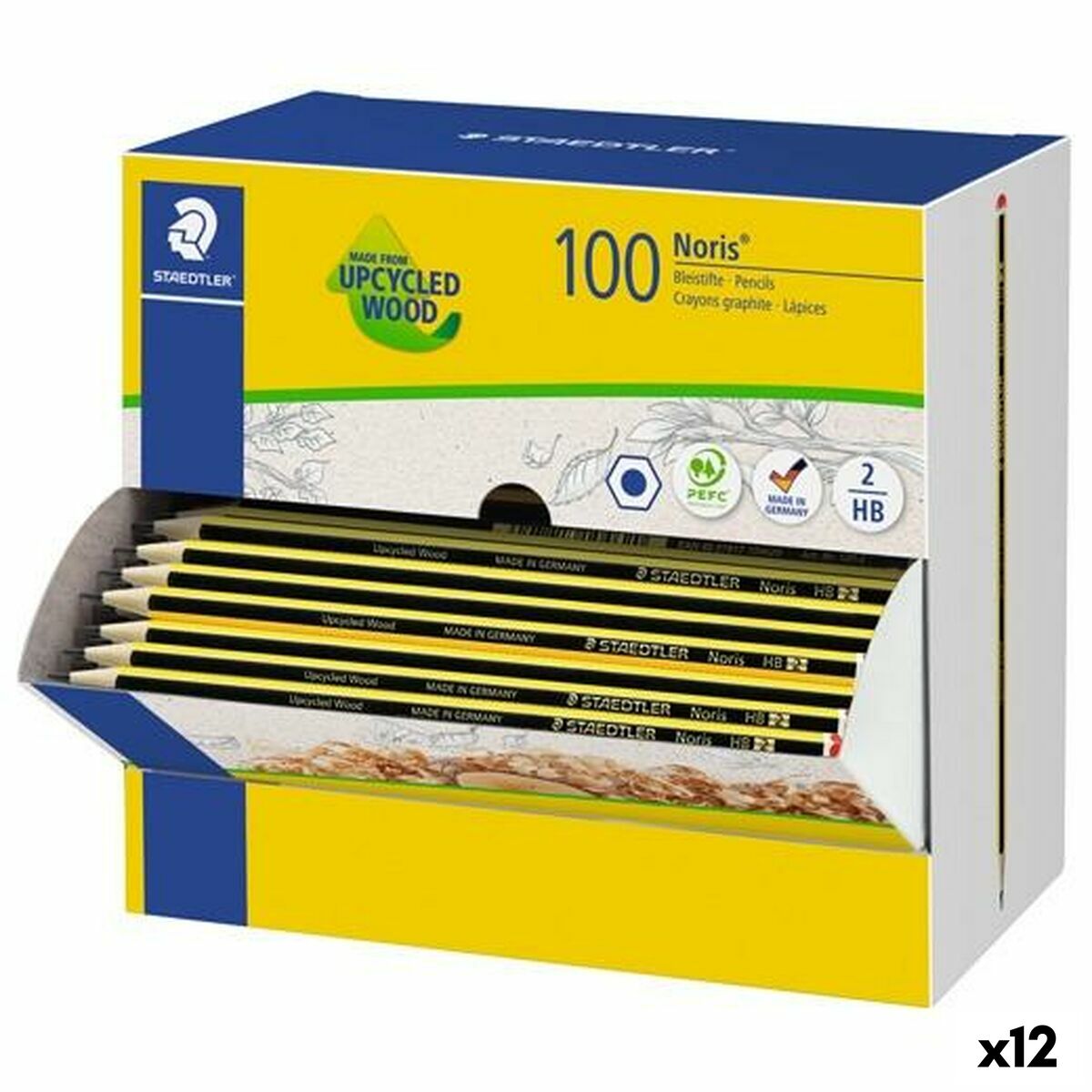 Conjunto de Lápis Staedtler NORIS 120-2 HB Sextavado HB 100 Peças (12 Unidades)