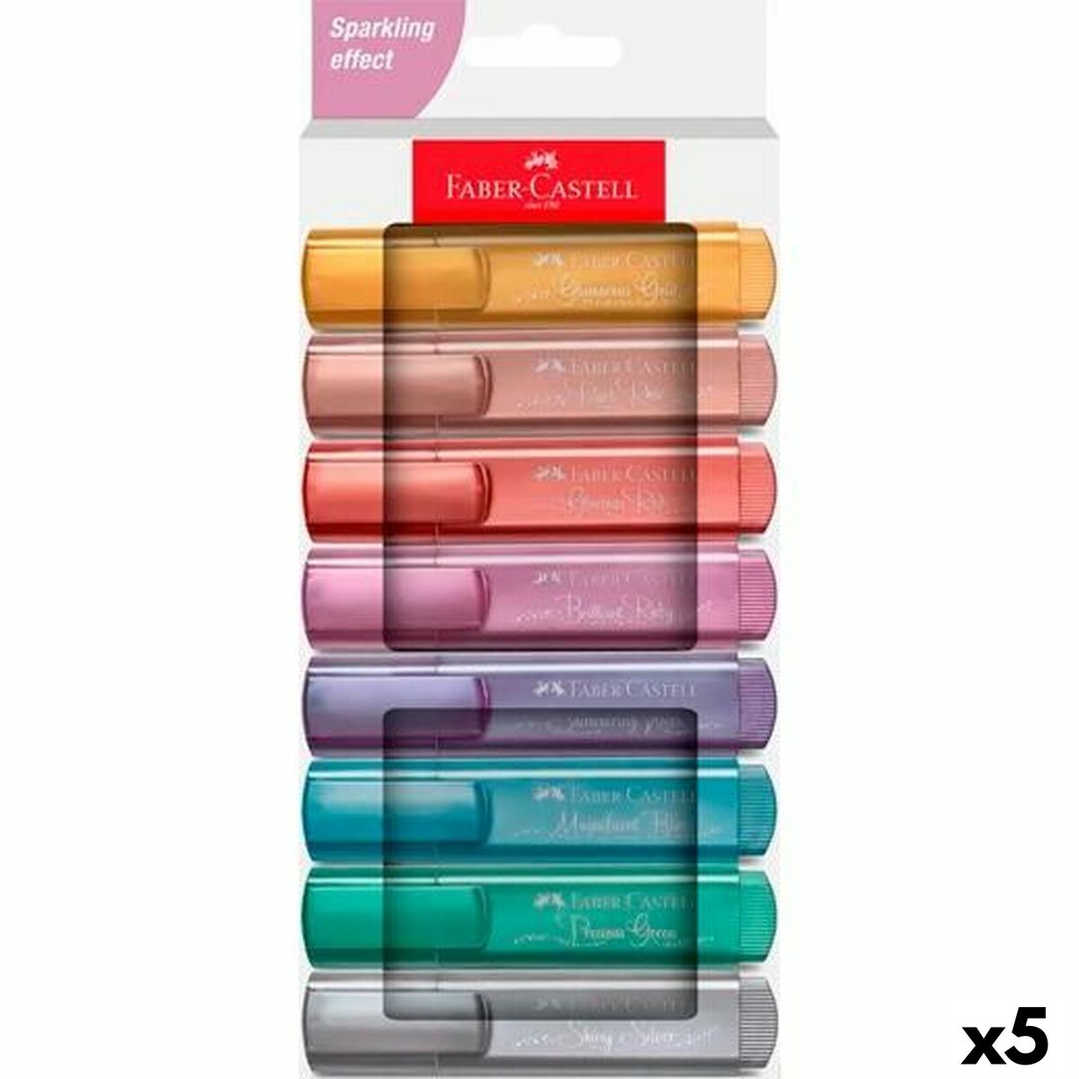 Conjunto de Marcadores Faber-Castell TEXTLINER Multicolor (5 Unidades)