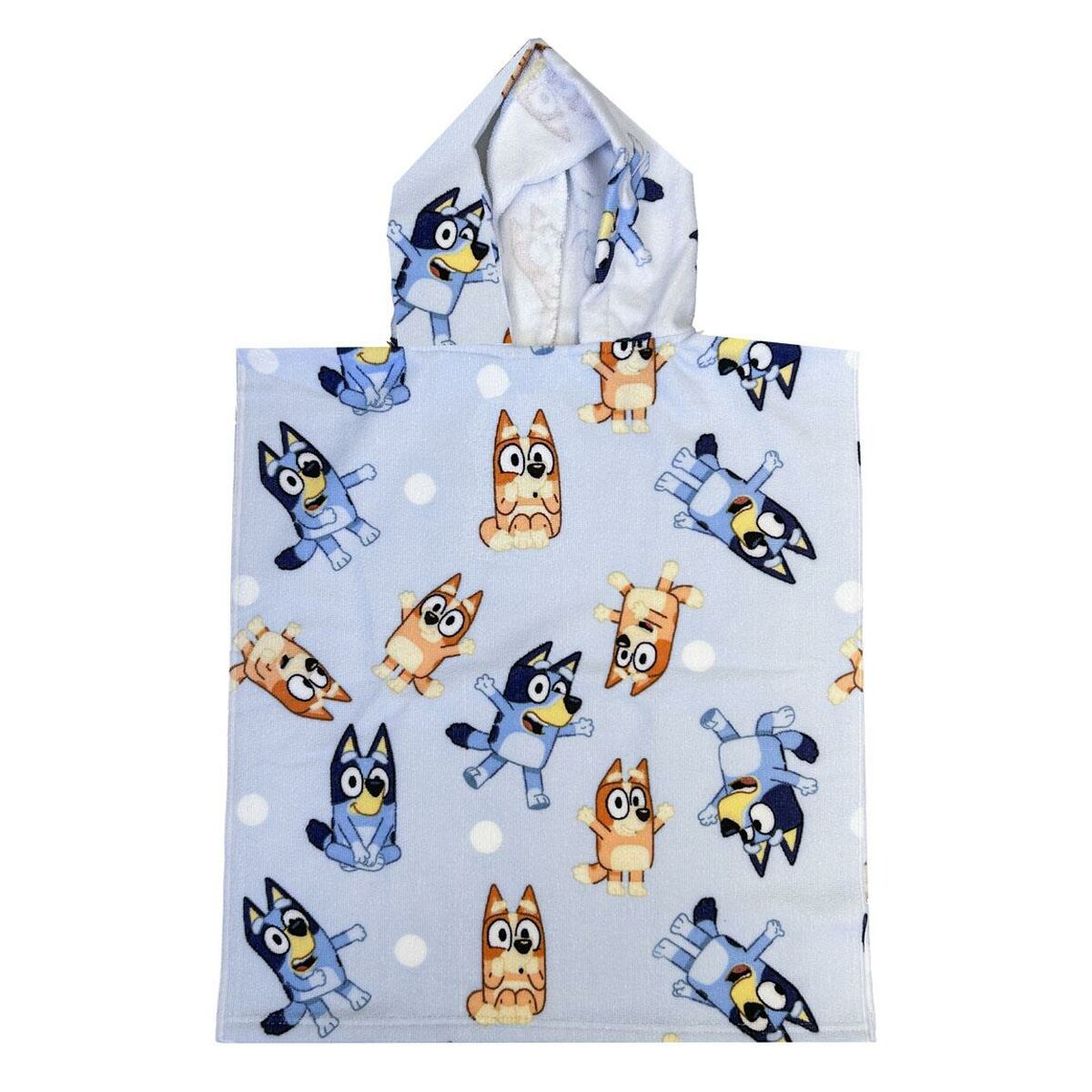 Poncho-Toalha com Capuz Bluey Azul Claro 50 x 115 cm