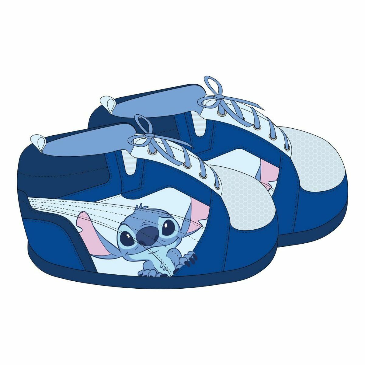 Chinelos de casa Stitch Azul