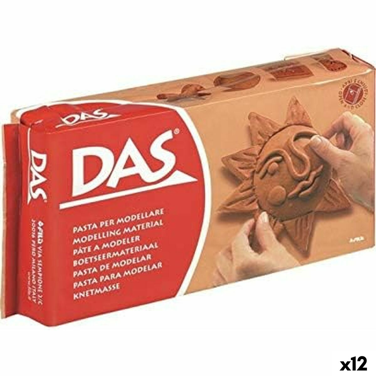 Pasta para modelar DAS Terracota (12 Unidades)