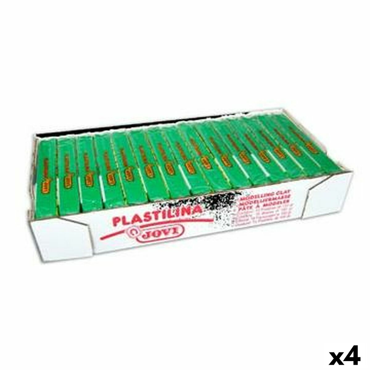 Plasticina Jovi Verde Claro 15 Peças (4 Unidades)