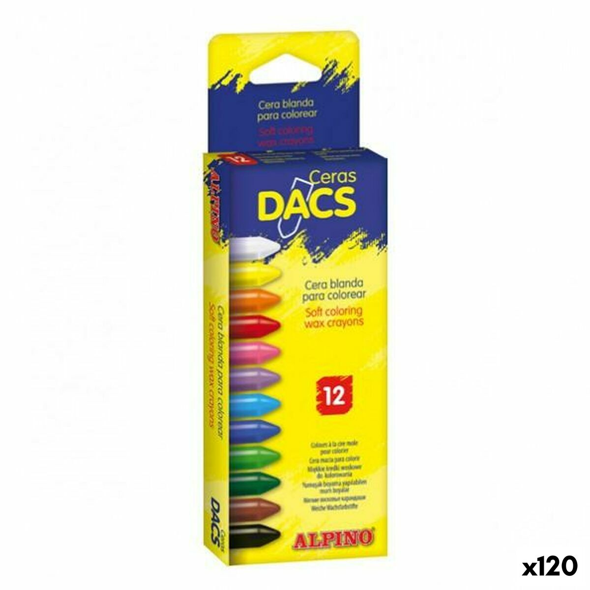 Ceras de cores Alpino Dacs Multicolor (120 Unidades)