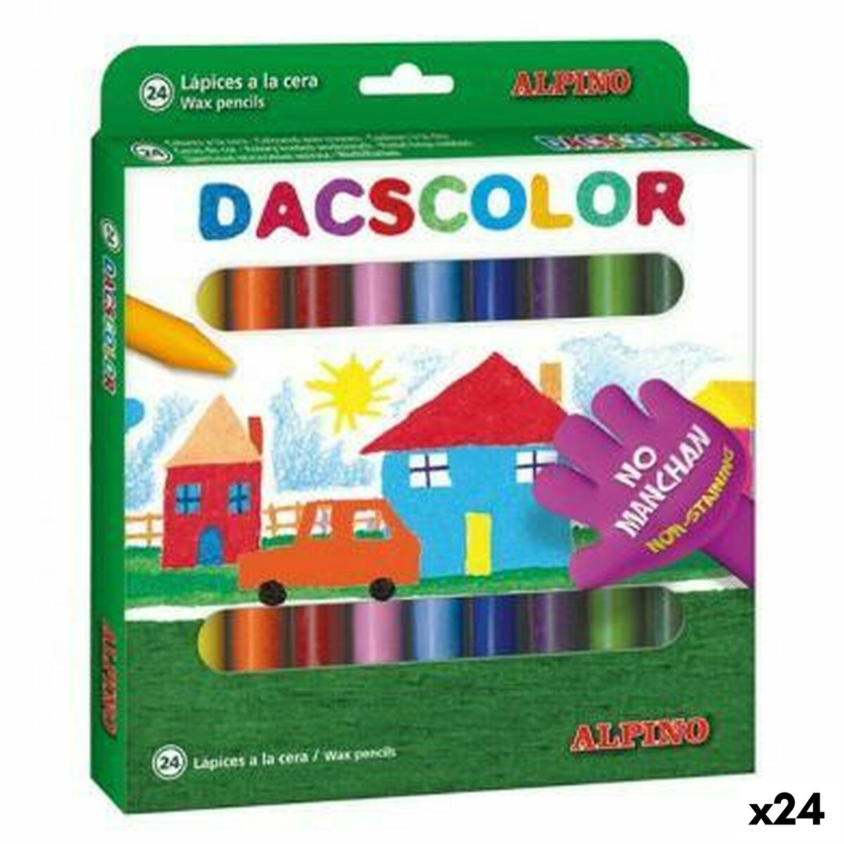 Ceras de cores Alpino Dacscolor Multicolor (24 Unidades)