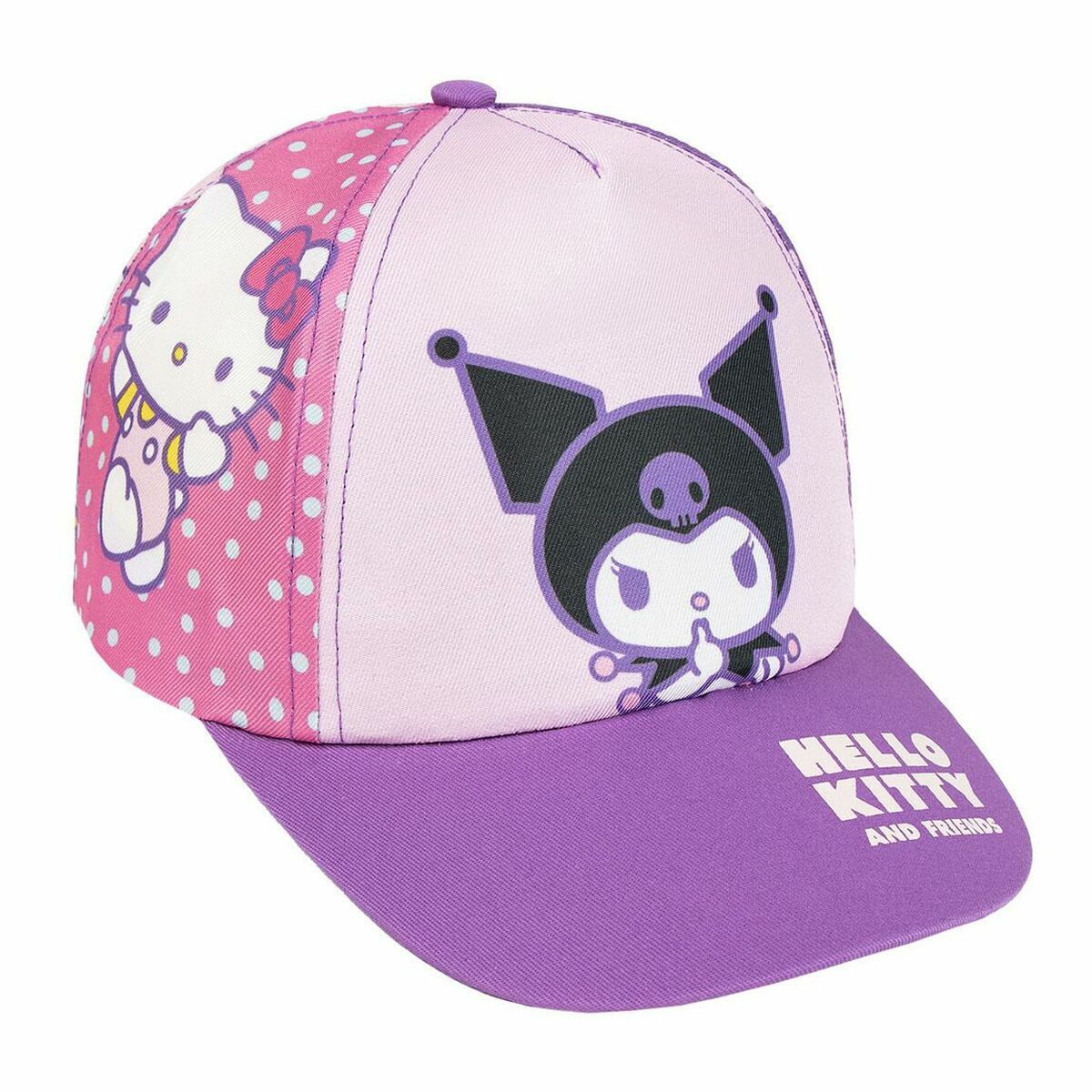 Boné Infantil Hello Kitty Kuromi Roxo