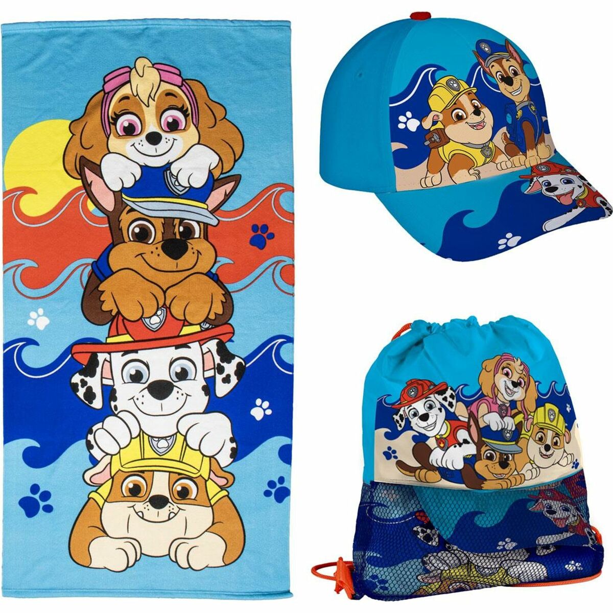 Toalha de Praia The Paw Patrol Azul 33 x 27 x 7 cm