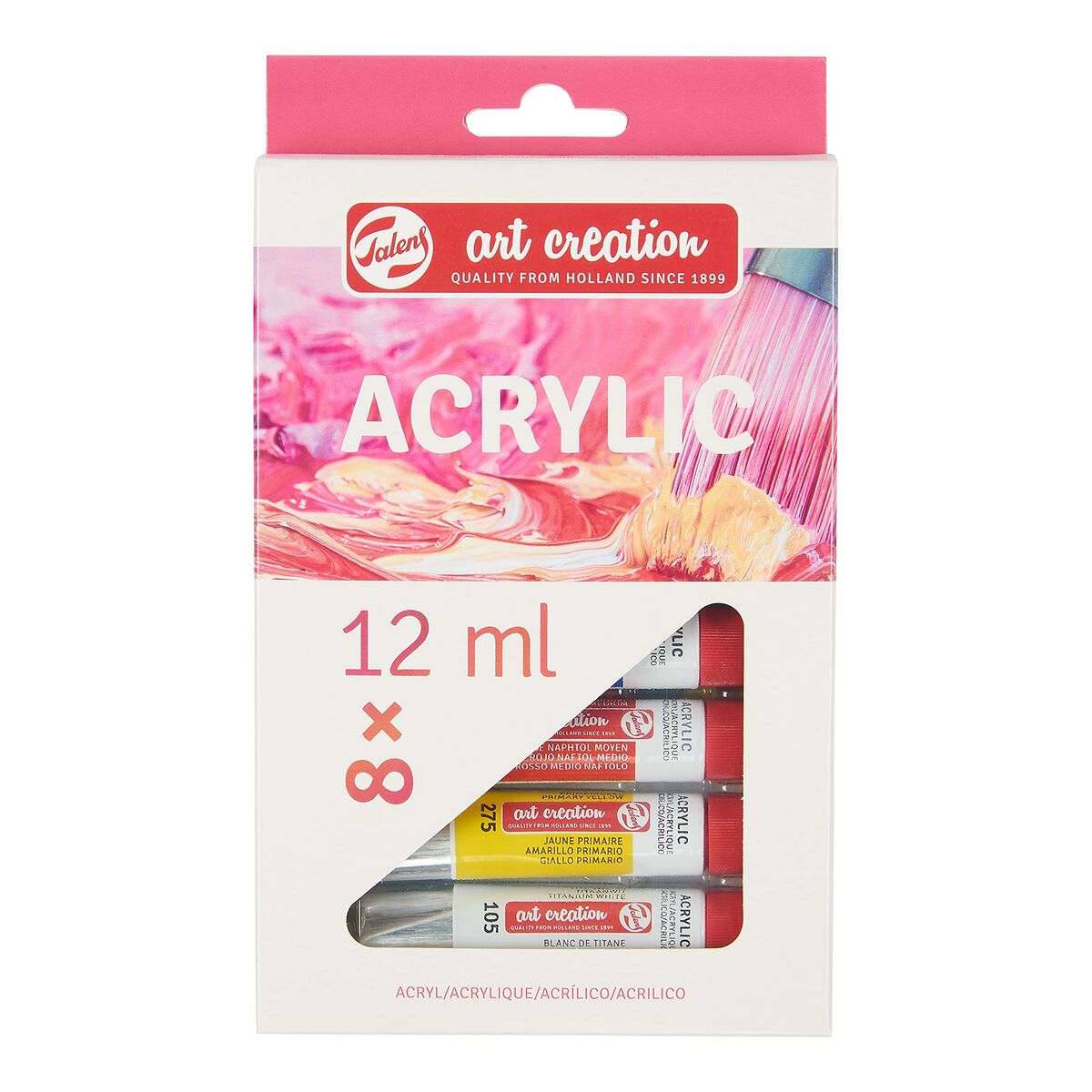 Conjunto de tintas acrílicas Talens Multicolor 12 ml 8 Peças