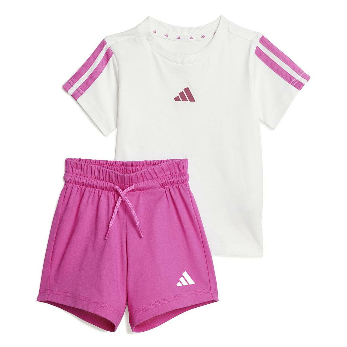 Conjunto Desportivo para Crianças Adidas 3S T-SET 160 JD6480 Branco