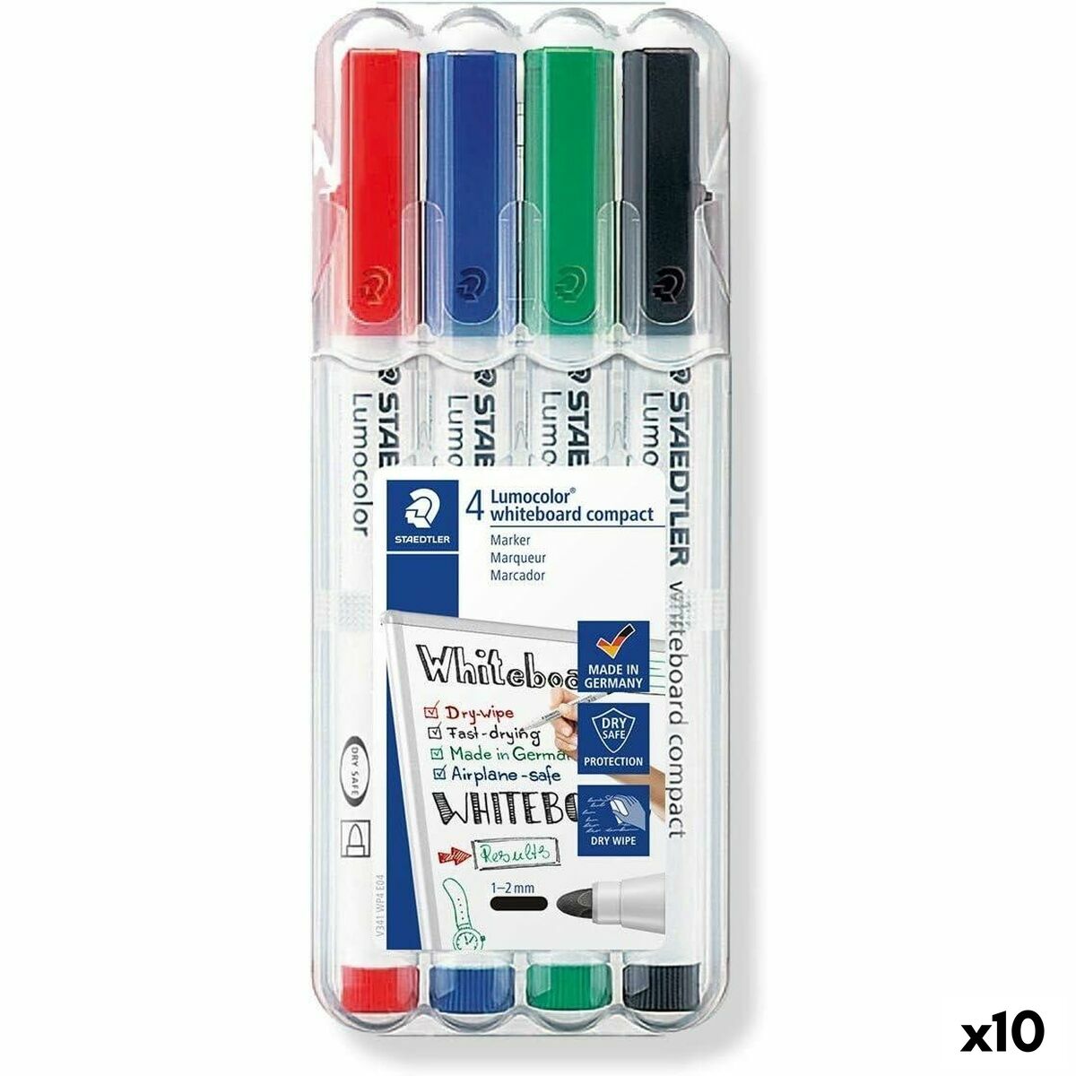 Conjunto de Canetas de Feltro Staedtler LUMOCOLOR 4 Peças (10 Unidades)
