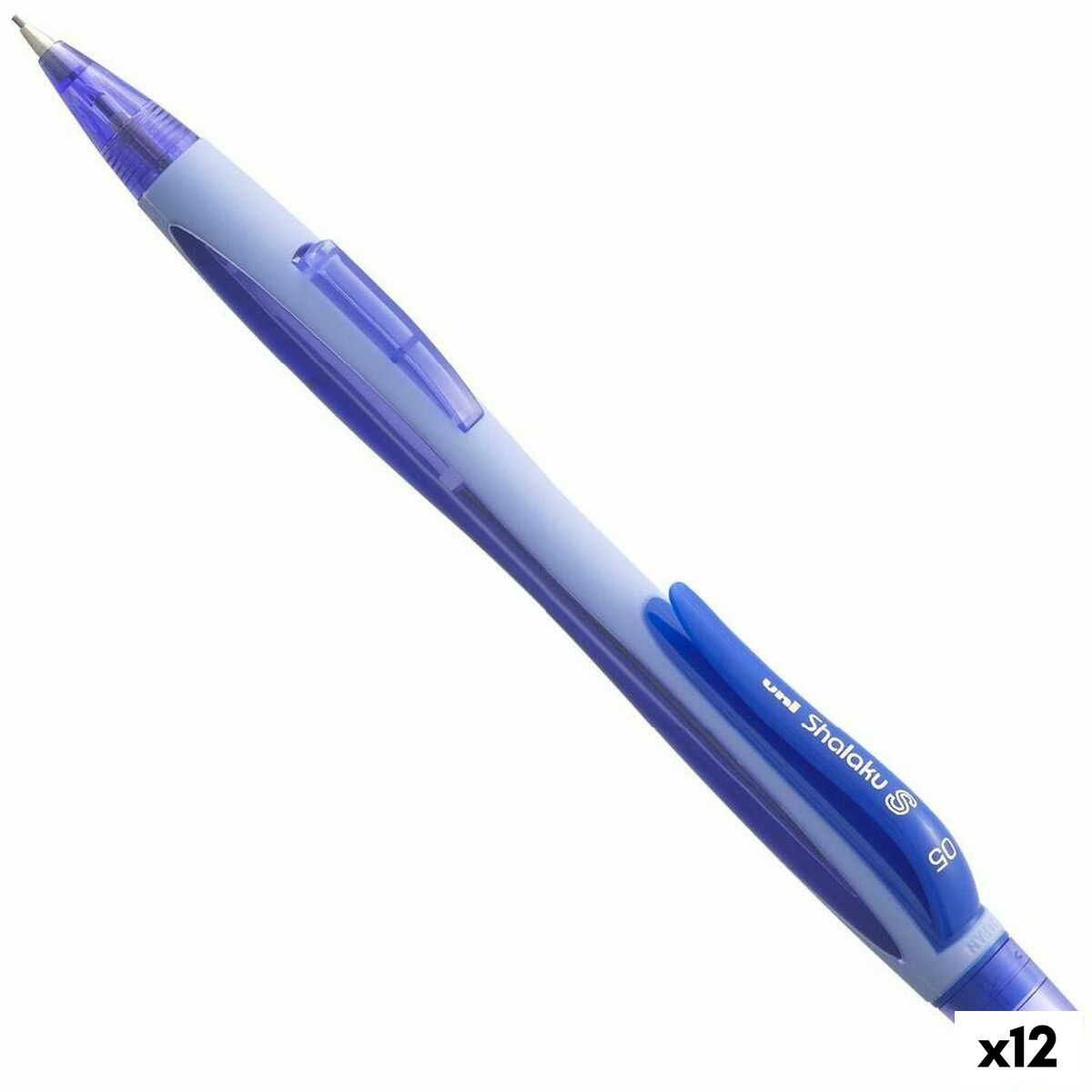 Porta-minas Uni-Ball SHALAKU S Azul 0,5 mm (12 Unidades)