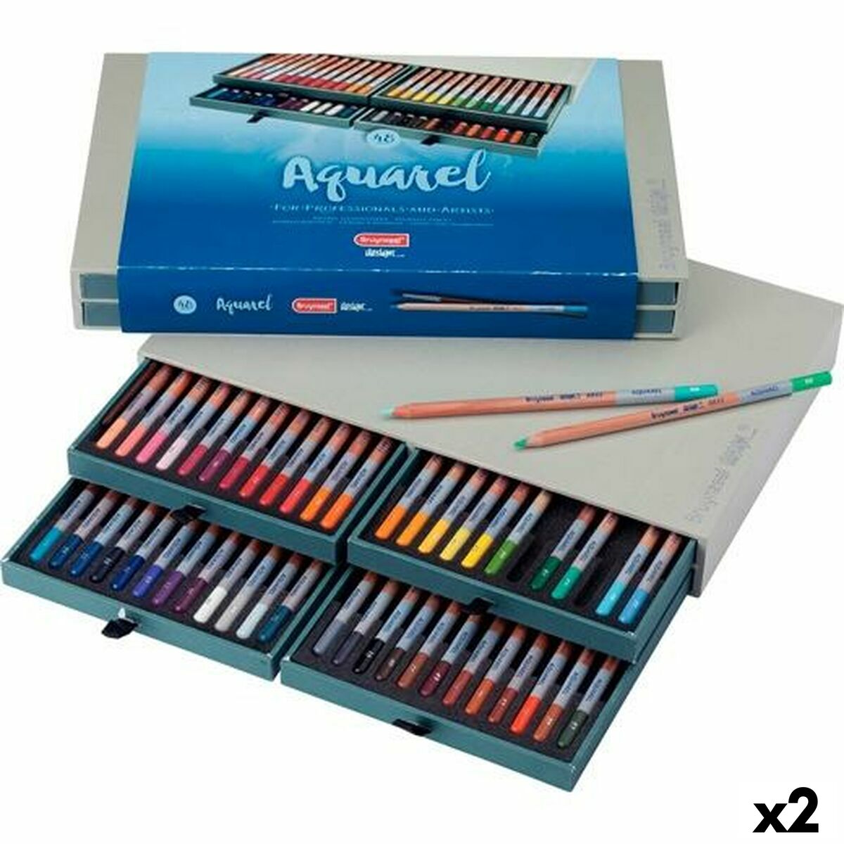 Lápiz de Cor Aquarela Talens AqUAREL DESIGN Multicolor 48 Peças (2 Unidades)