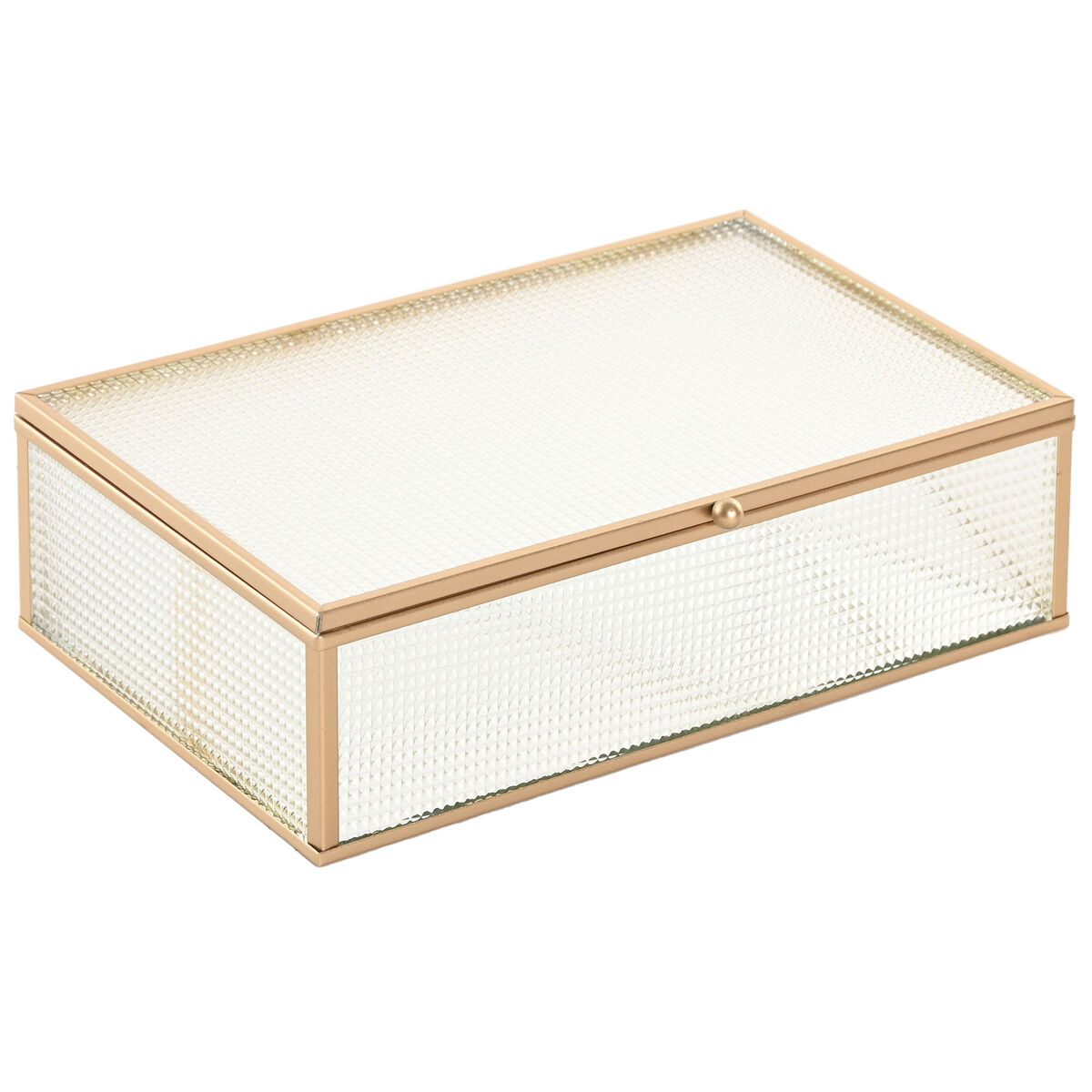 Guarda-Joias Home ESPRIT Dourado Metal Cristal 24 X 15 X 6,5 CM