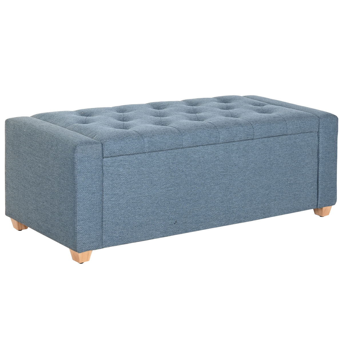 Banqueta Home ESPRIT Azul Poliéster Madeira 120 X 50 X 42 CM