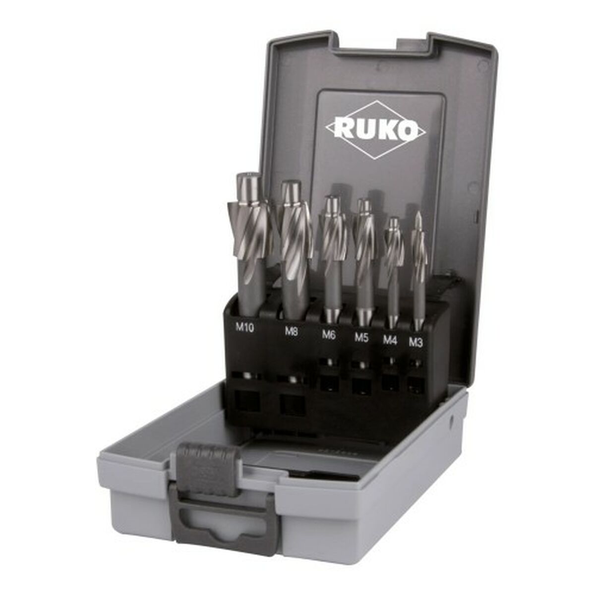 Jogo de escareadores (Escareadores) RUKO 102452RO M8 M6 M4 Aço de alta velocidade (HSS) DIN 373 6 Peças