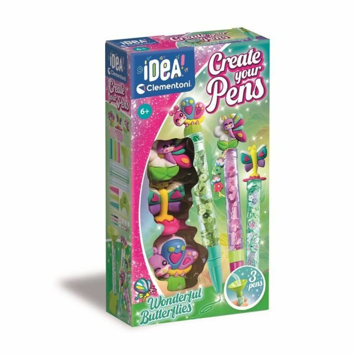 Jogo de Trabalhos Manuais Clementoni CReate you Pens Wonderful Butterflies