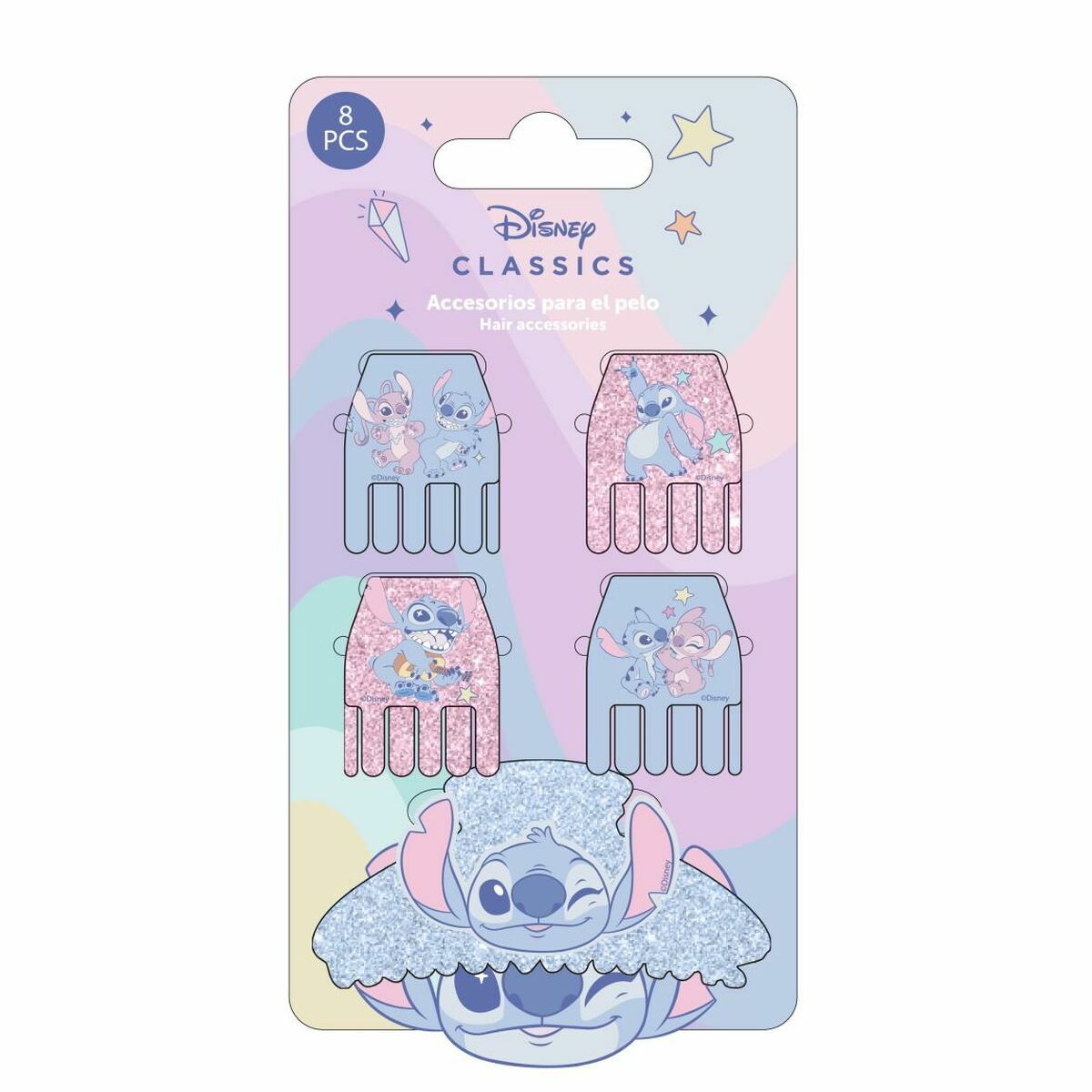 Ganchos para o Cabelo Stitch Azul