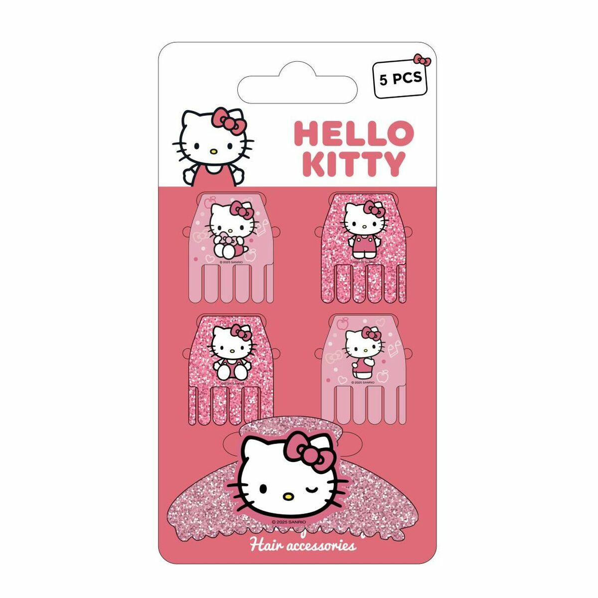 Ganchos para o Cabelo Hello Kitty Cor de Rosa