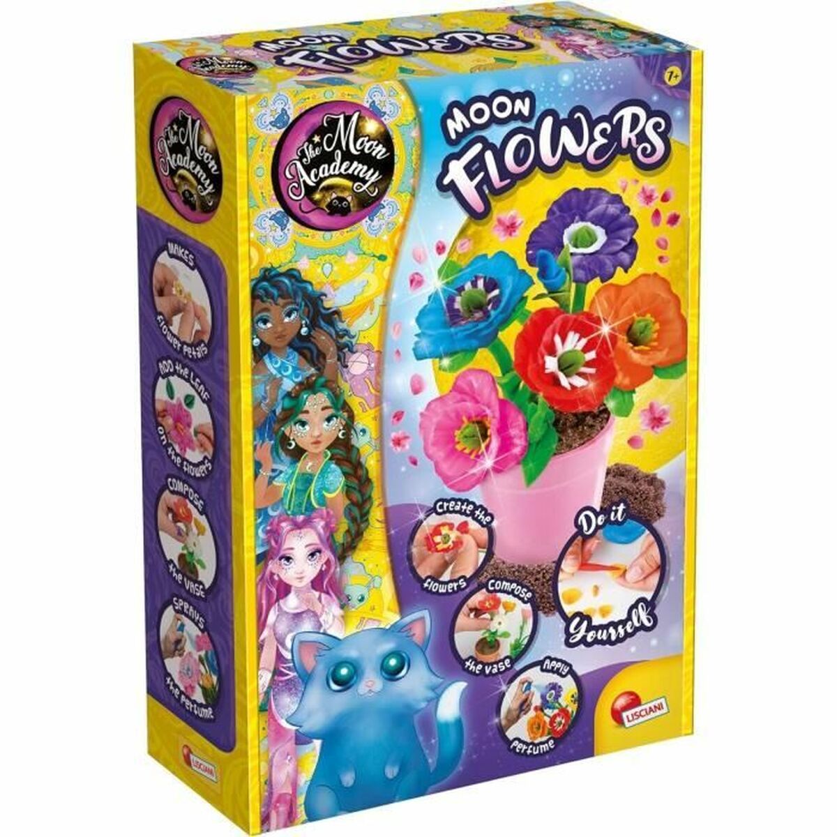 Jogo de Trabalhos Manuais Lisciani Giochi The Moon Academy Moon Flowers Multicolor