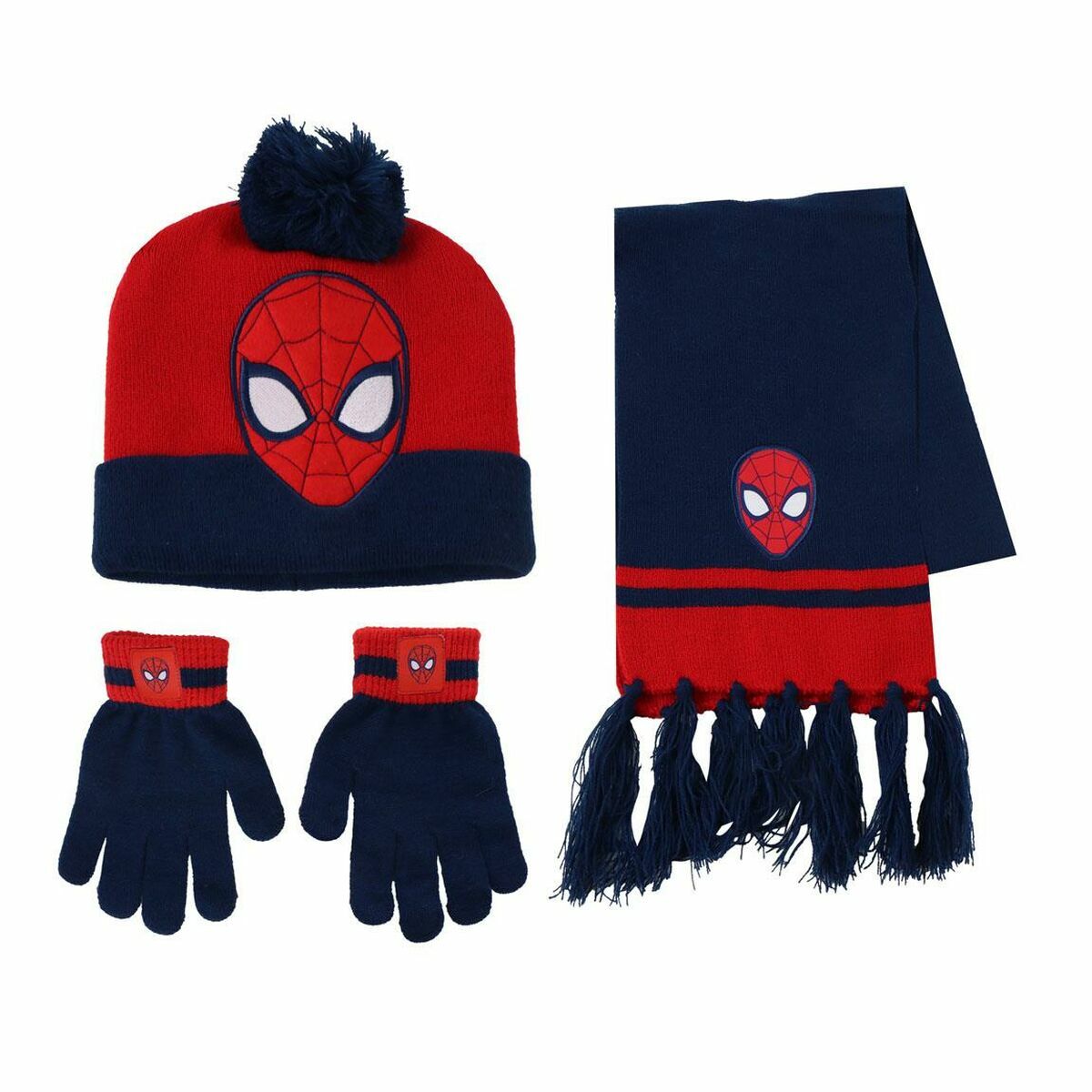 Gorro e Luvas Spider-Man Azul