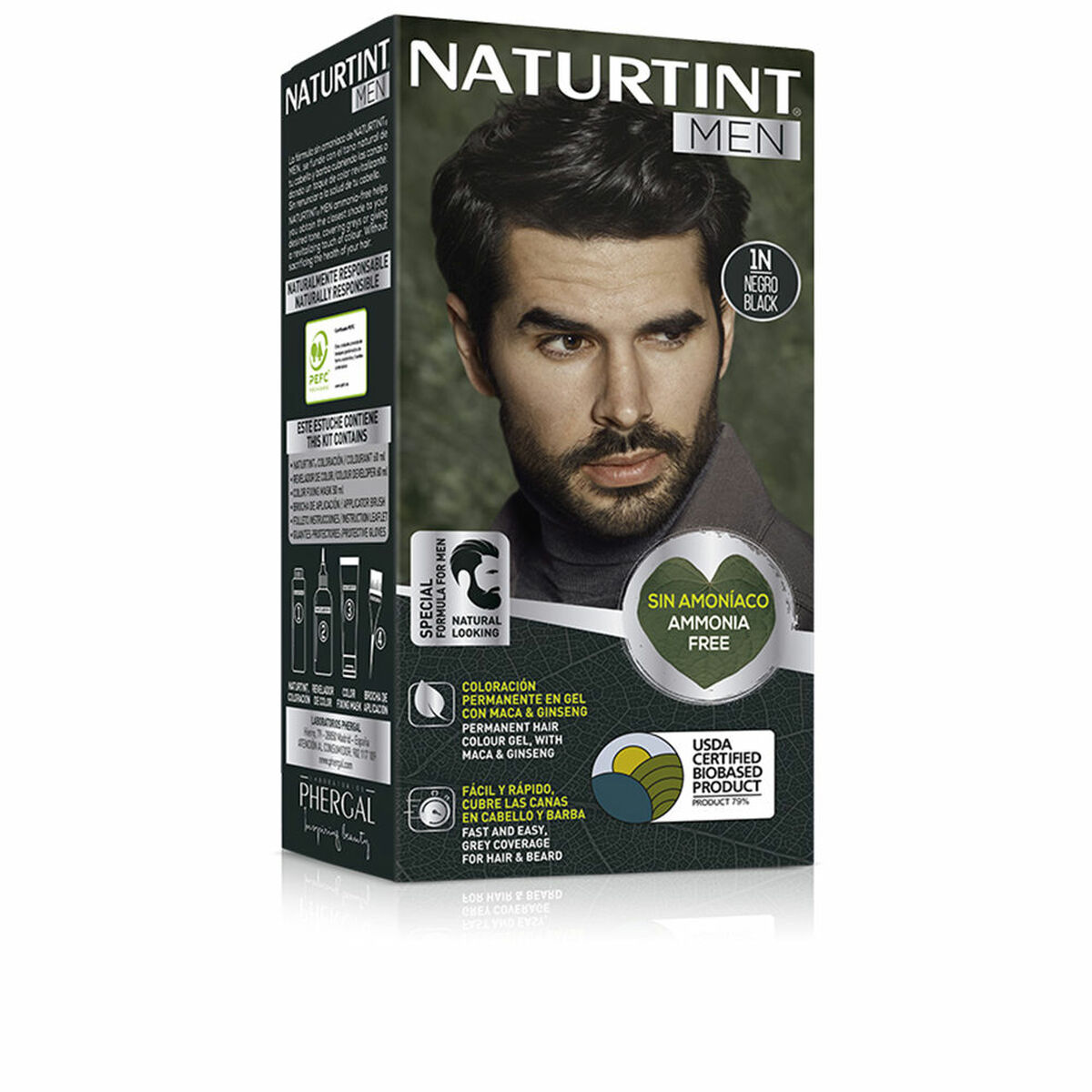 Tinta Permanente Naturtint NATURTINT MEN Preto