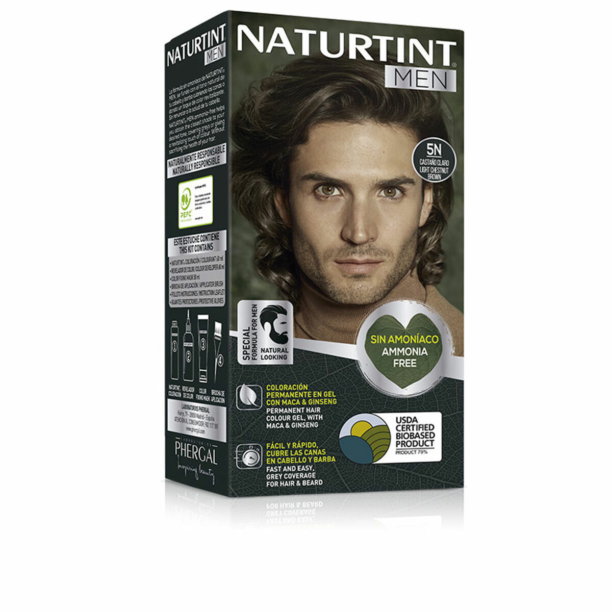 Tinta Permanente Naturtint NATURTINT MEN 5 - Castanho Claro