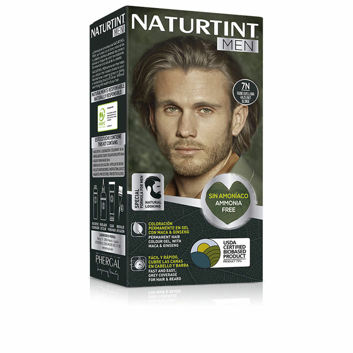 Tinta Permanente Naturtint NATURTINT MEN Nº 7n-Rubio Avellana