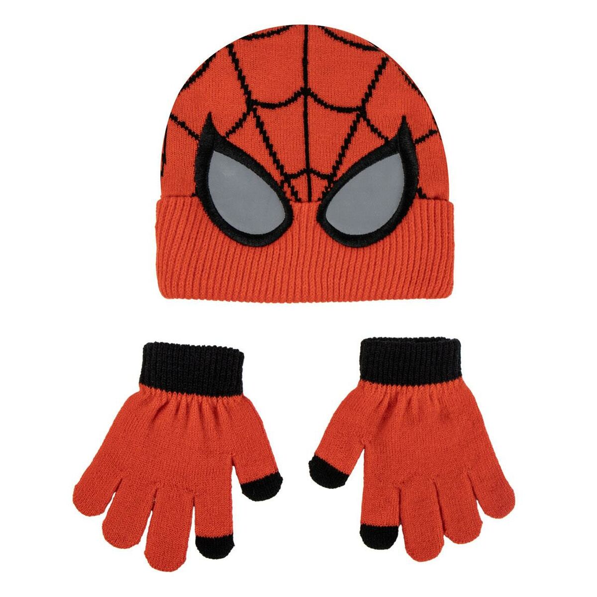 Gorro e Luvas Spider-Man Vermelho 2 Peças
