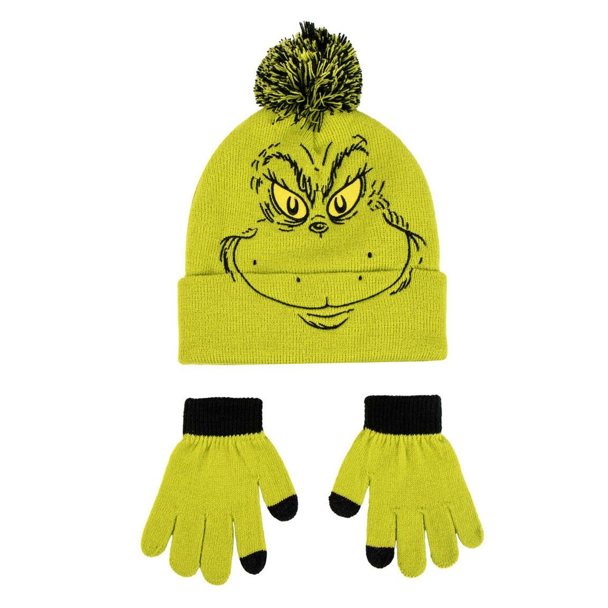 Gorro e Luvas The Grinch Verde 2 Peças