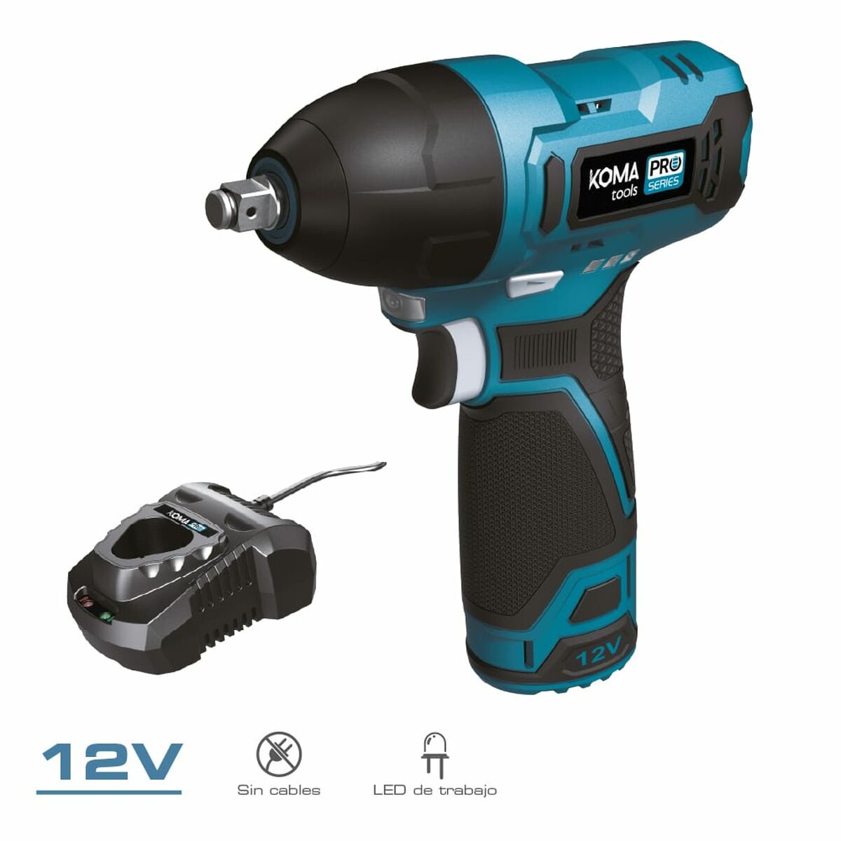 Chave de impacto Koma Tools 12 V 120 nm
