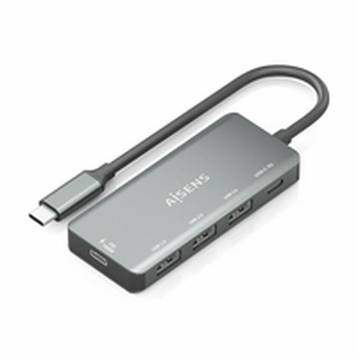 Hub USB Aisens CPNT Cinzento 100 W