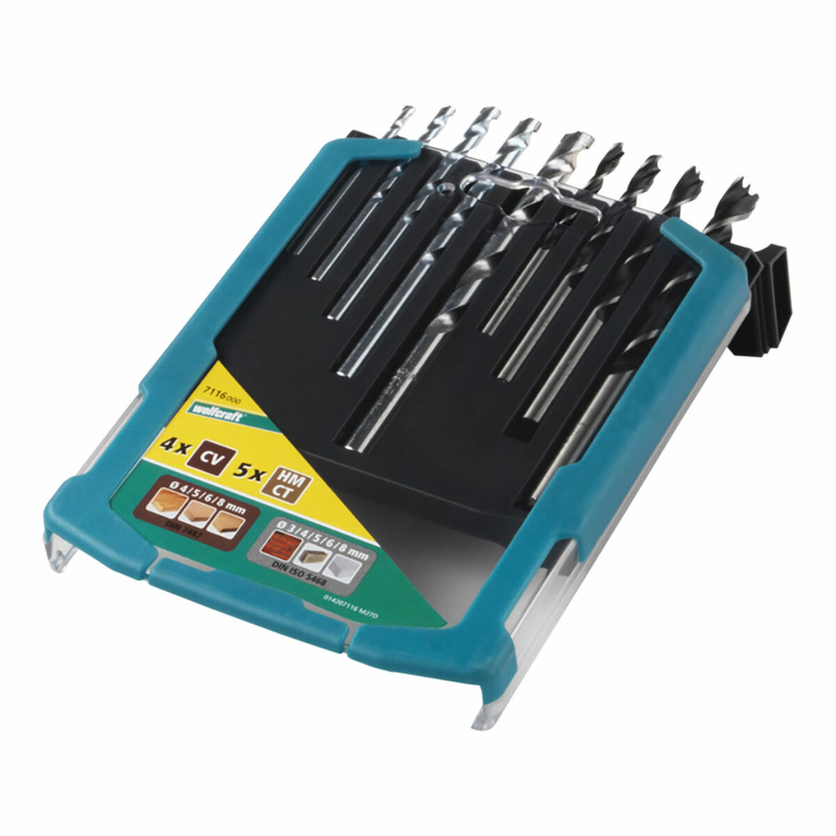 Conjunto de brocas Wolfcraft Aço 9 Peças 91 Peças