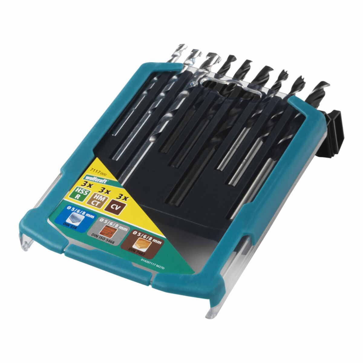 Conjunto de brocas Wolfcraft Aço Plástico 9 Peças 91 Peças