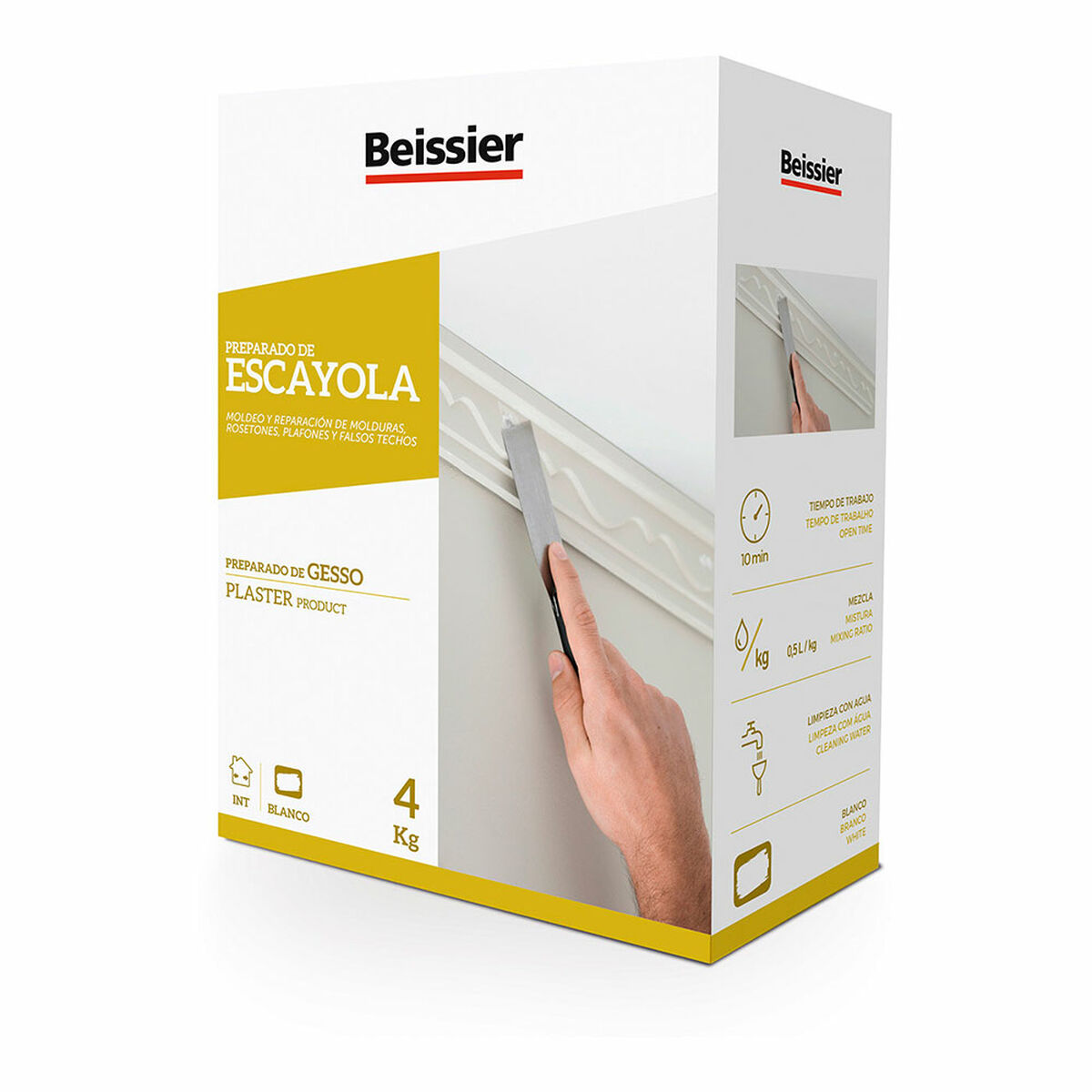 Massa de Vidraceiro Beissier 70215-002 Branco 4 Kg
