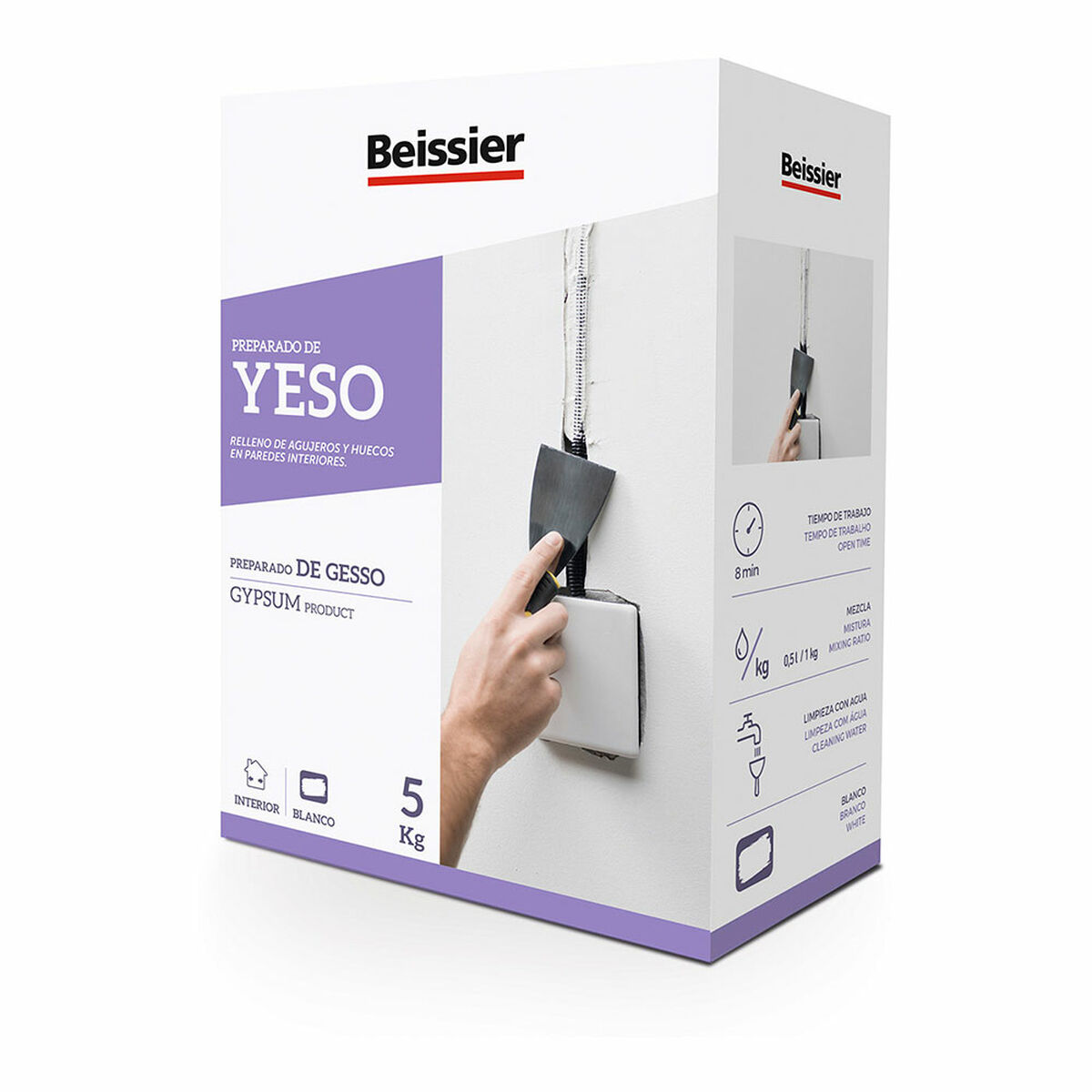Massa de Vidraceiro Beissier 70447-002 Branco 5 kg 6 Kg