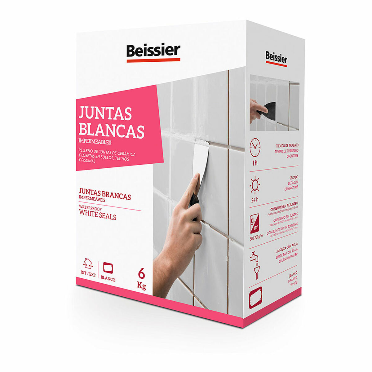 Massa de Vidraceiro Beissier 70162-001 Branco 6 Kg