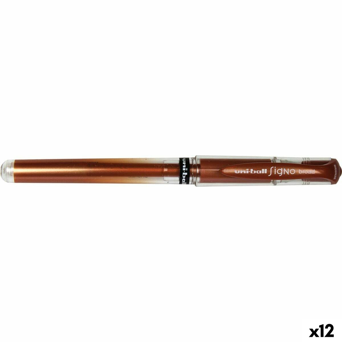 Esferográfica de gel Uni-Ball SIGNO BROAD Bronze 0,6 mm 1,0 mm (12 Unidades)
