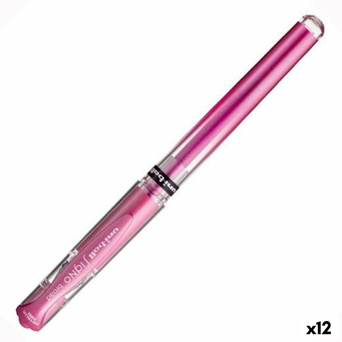 Esferográfica de gel Uni-Ball SIGNO BROAD Cor de Rosa 0,6 mm 1,0 mm (12 Unidades)
