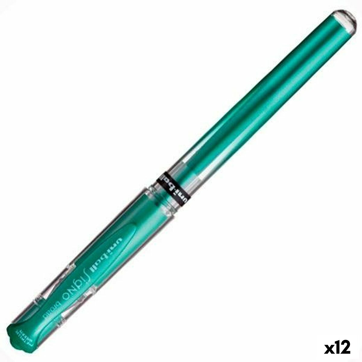 Esferográfica de gel Uni-Ball SIGNO BROAD Verde 0,6 mm 1,0 mm (12 Unidades)