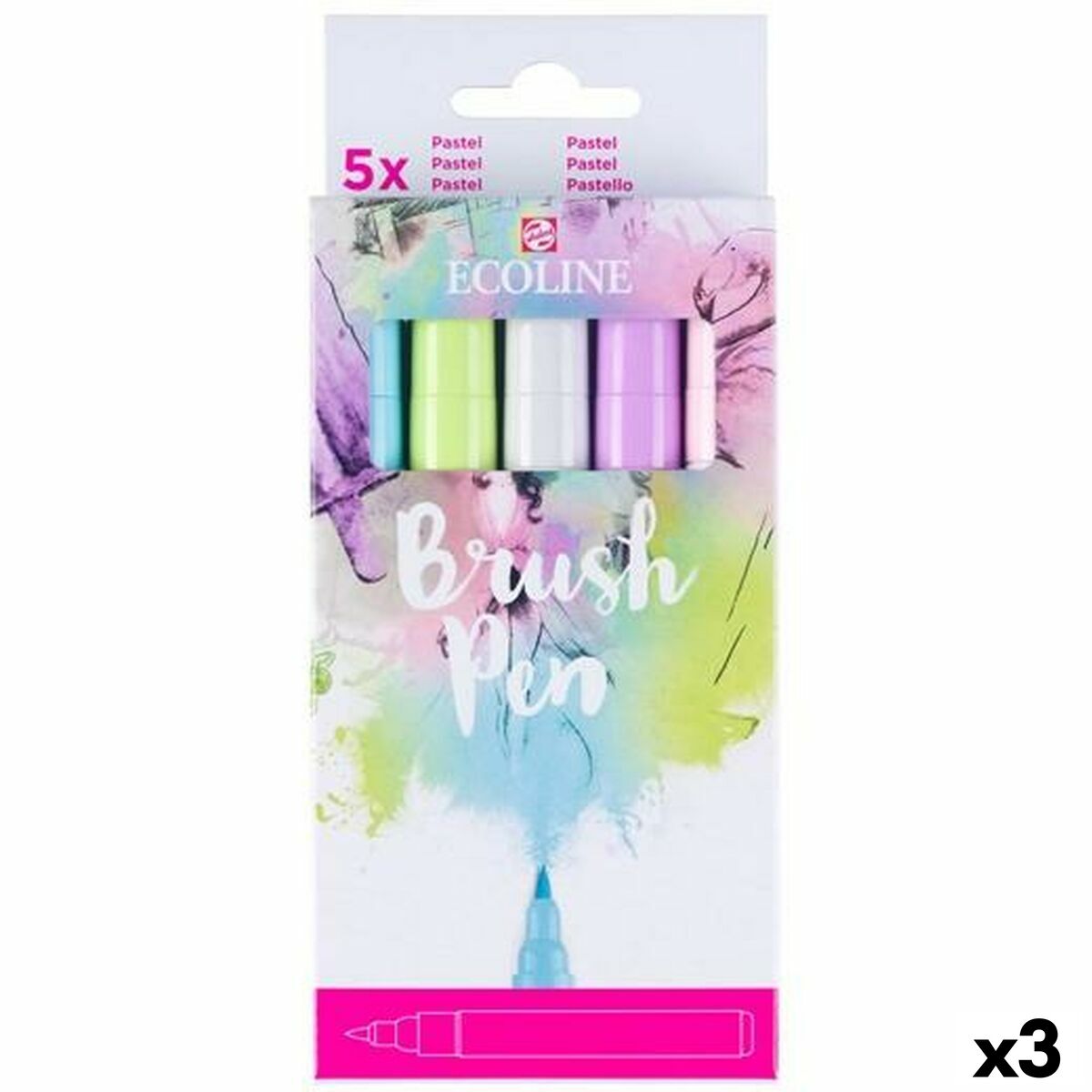 Conjunto de Canetas de Feltro Talens Ecoline Multicolor 5 Peças (3 Unidades)