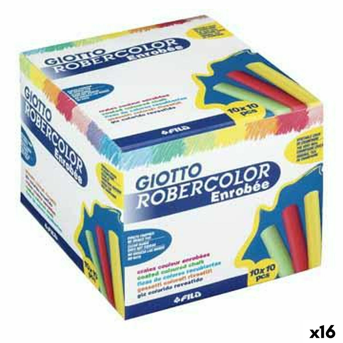 Giz Giotto ROBERCOLOR Multicolor (100 Peças) (16 Unidades)