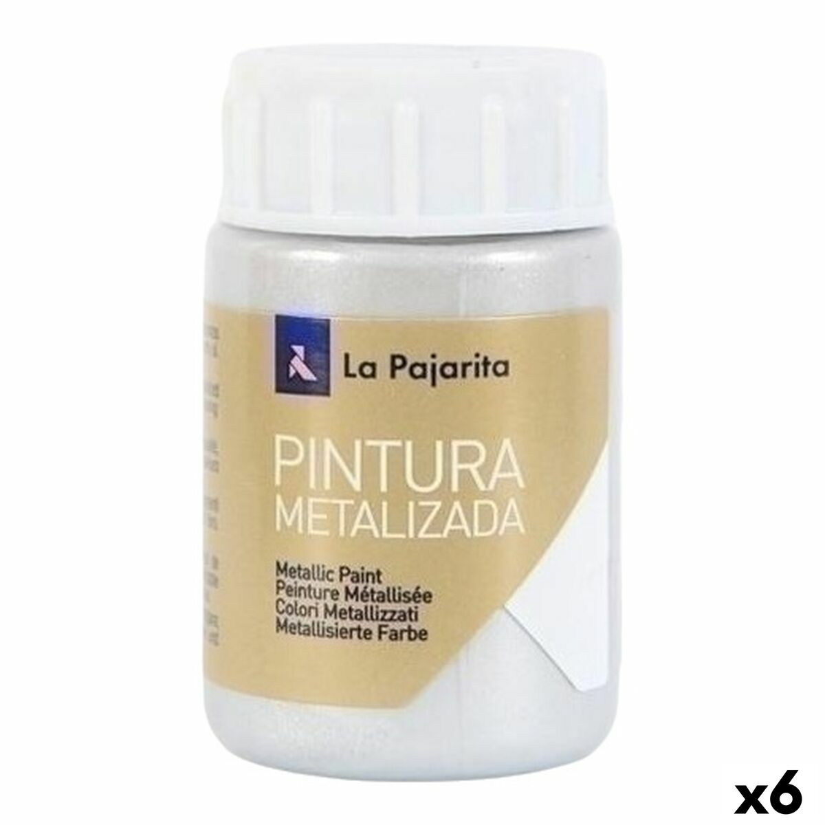 Quadro La Pajarita Prateado 35 ml (6 Unidades)