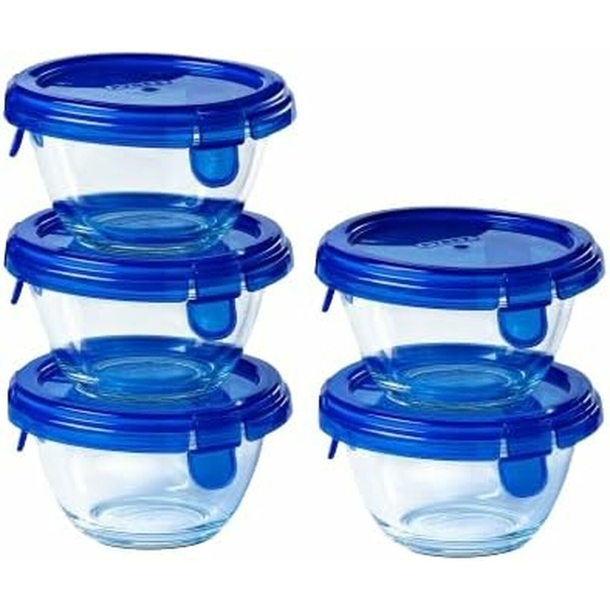 Conjunto de Lancheiras Pyrex Transparente 5 Peças