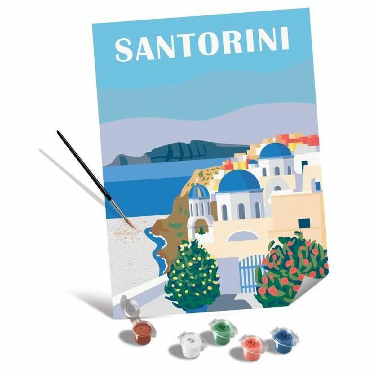 Conjunto de pintura por números Ravensburger Santorini 30 x 40 cm