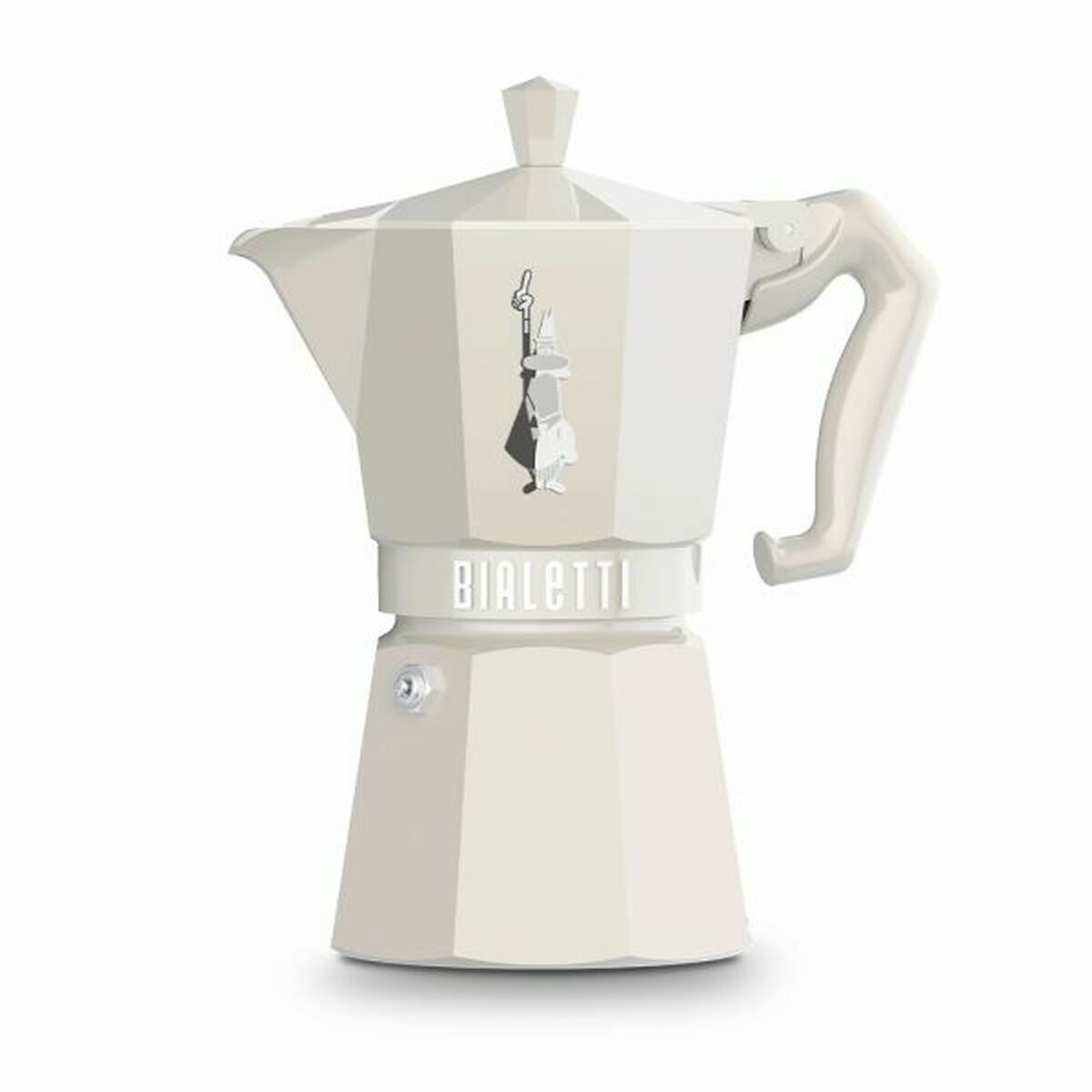 Cafeteira Italiana Bialetti MOKA EXCLUSIVE Creme Alumínio 6 Copos