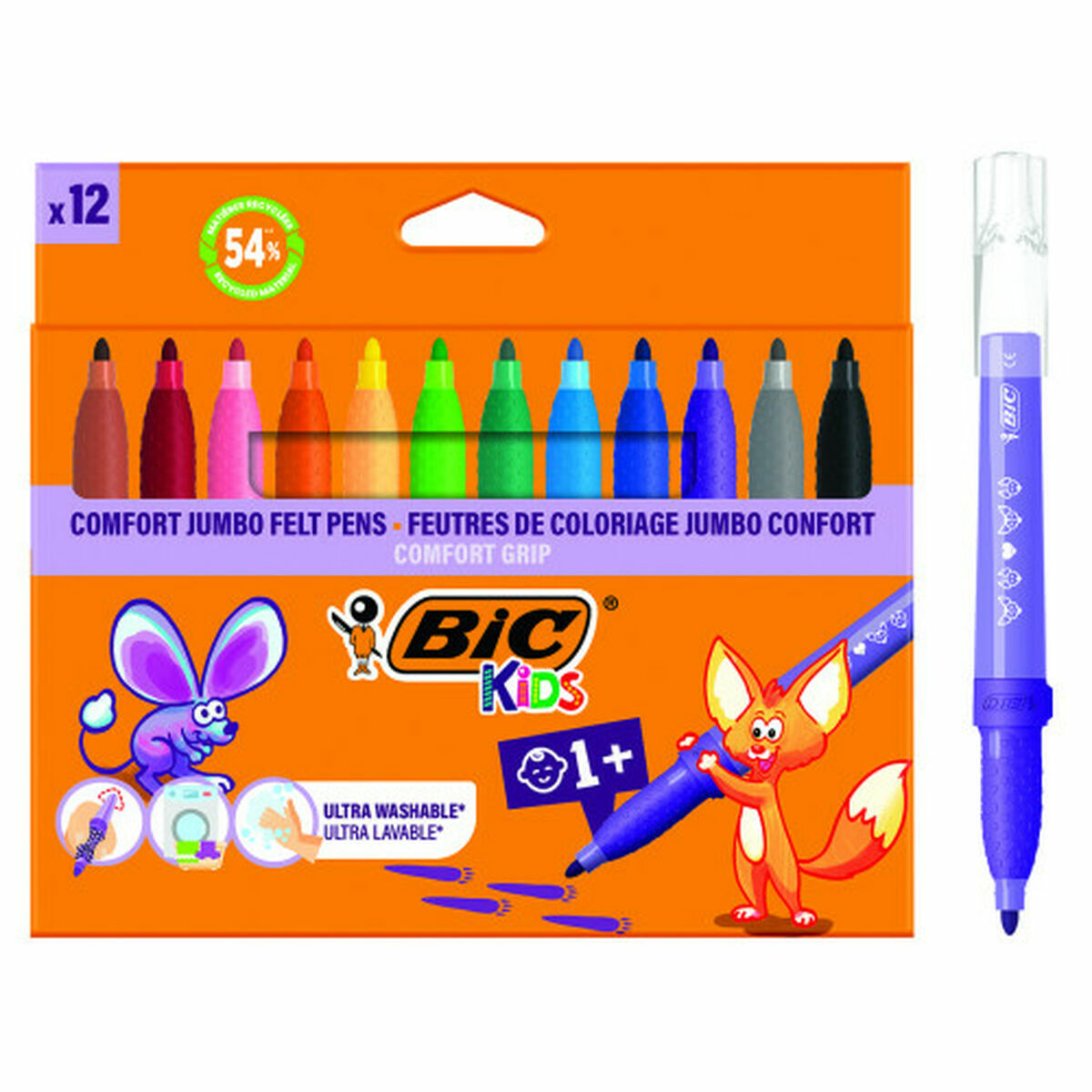 Conjunto de Canetas de Feltro Bic 517250 Multicolor (12 Unidades)