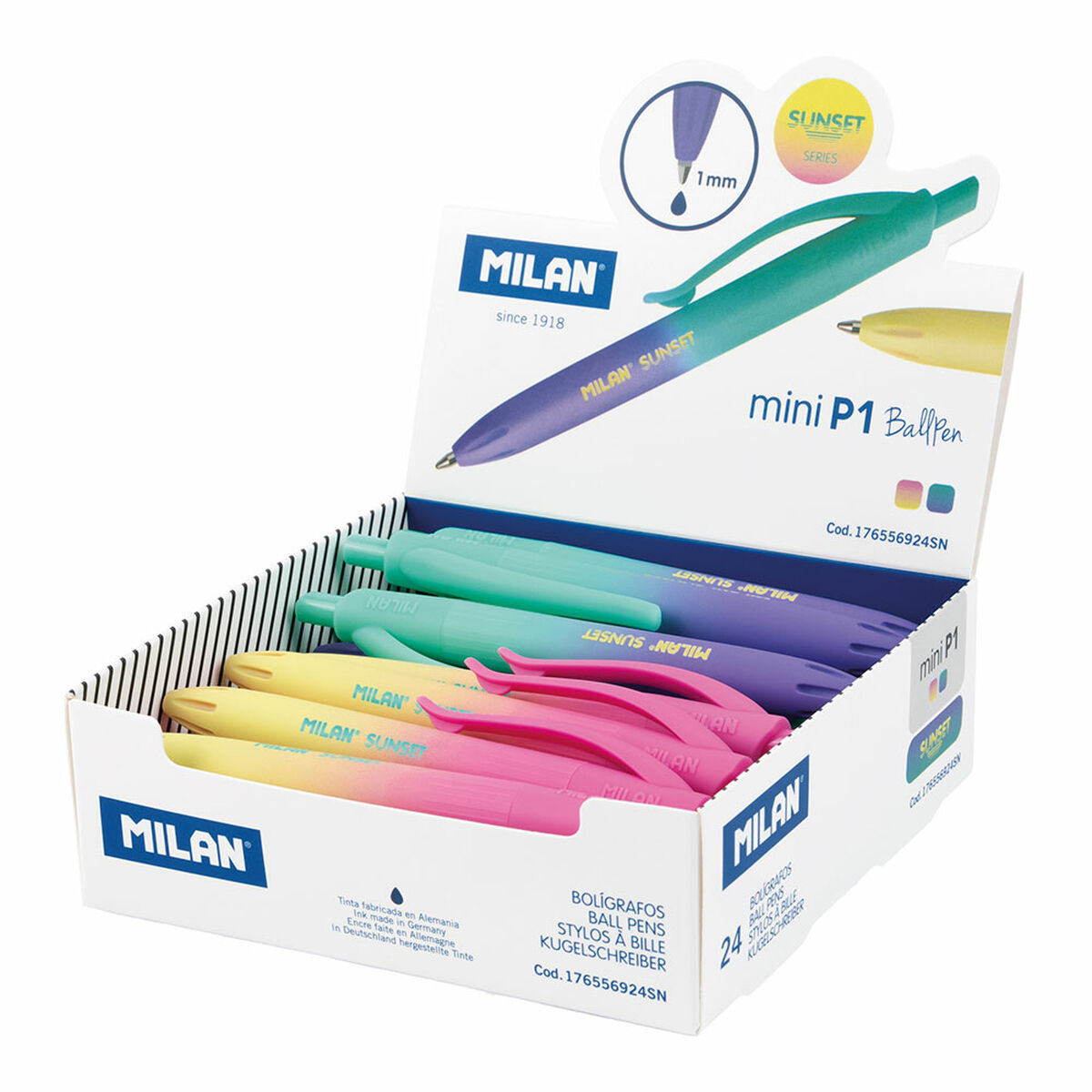 Conjunto de Canetas Milan Multicolor 1 mm (24 Peças) (24 Unidades)