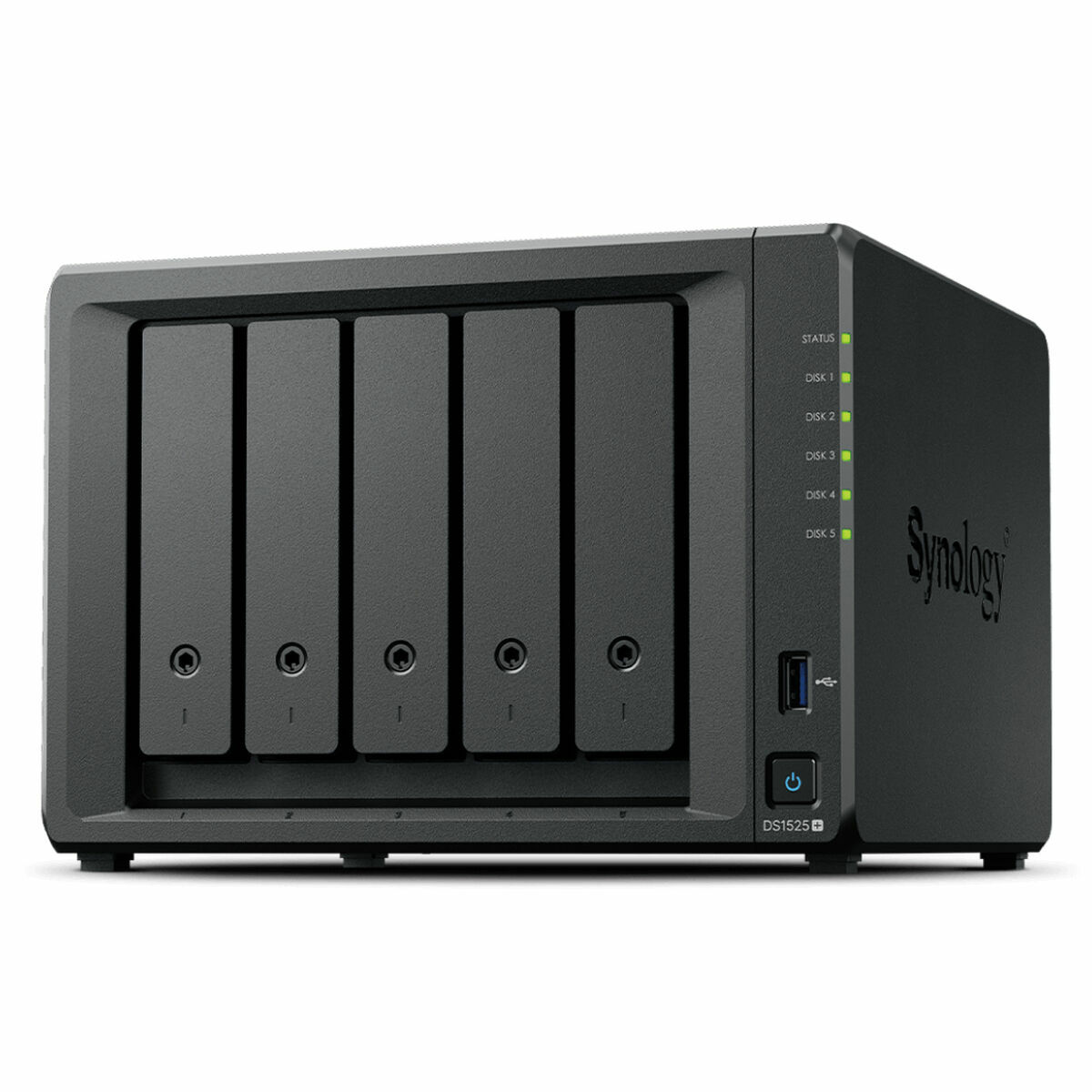 Armazenamanto em Rede NAS Synology DS1525+ Preto AMD Ryzen V1500B